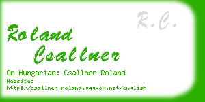 roland csallner business card